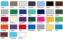 American Apparel Unisex Tee Colors