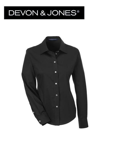 Devon & Jones Solid Stretch Twill Womens Dress Shirt
