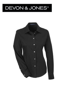 Devon & Jones Solid Stretch Twill Womens Dress Shirt