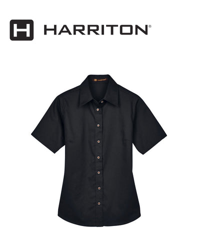 Harriton Easy Blend Womens Short Sleeve Dress Shirt