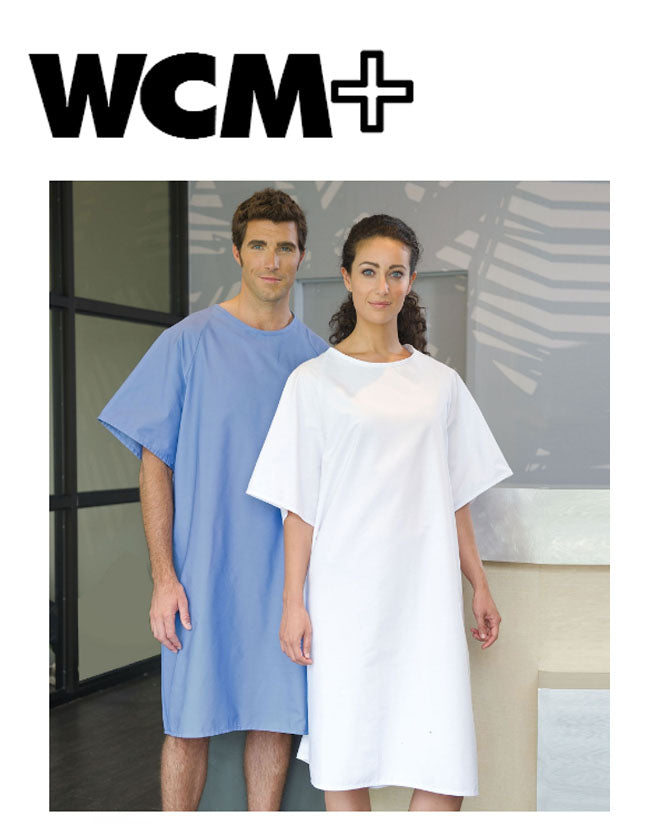 blue dress white jacket Solid Color Light Blue Maternity Hospital Gown main image 1