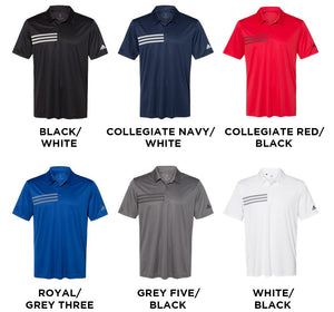 adidas Three Stripe Chest Mens Polo