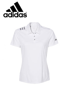 adidas Three Stripe Shoulder Womens Polo